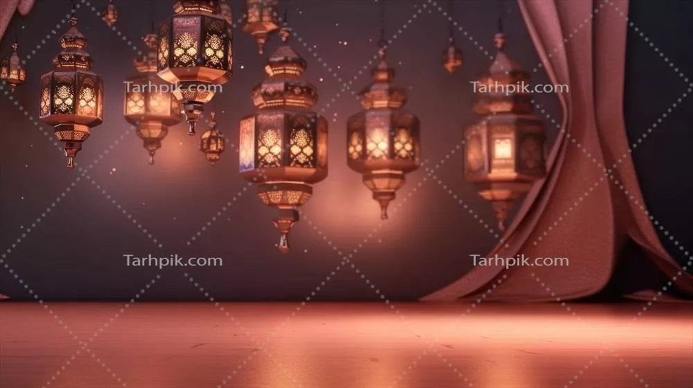 تصویر پس‌زمینه تعطیلات اسلامی با طراحی خلاقانه و هوش مصنوعی