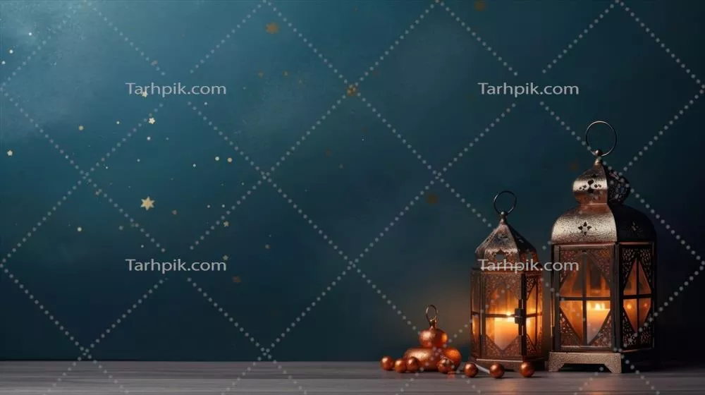 تصویر پس‌زمینه تعطیلات اسلامی تولید شده با هوش مصنوعی