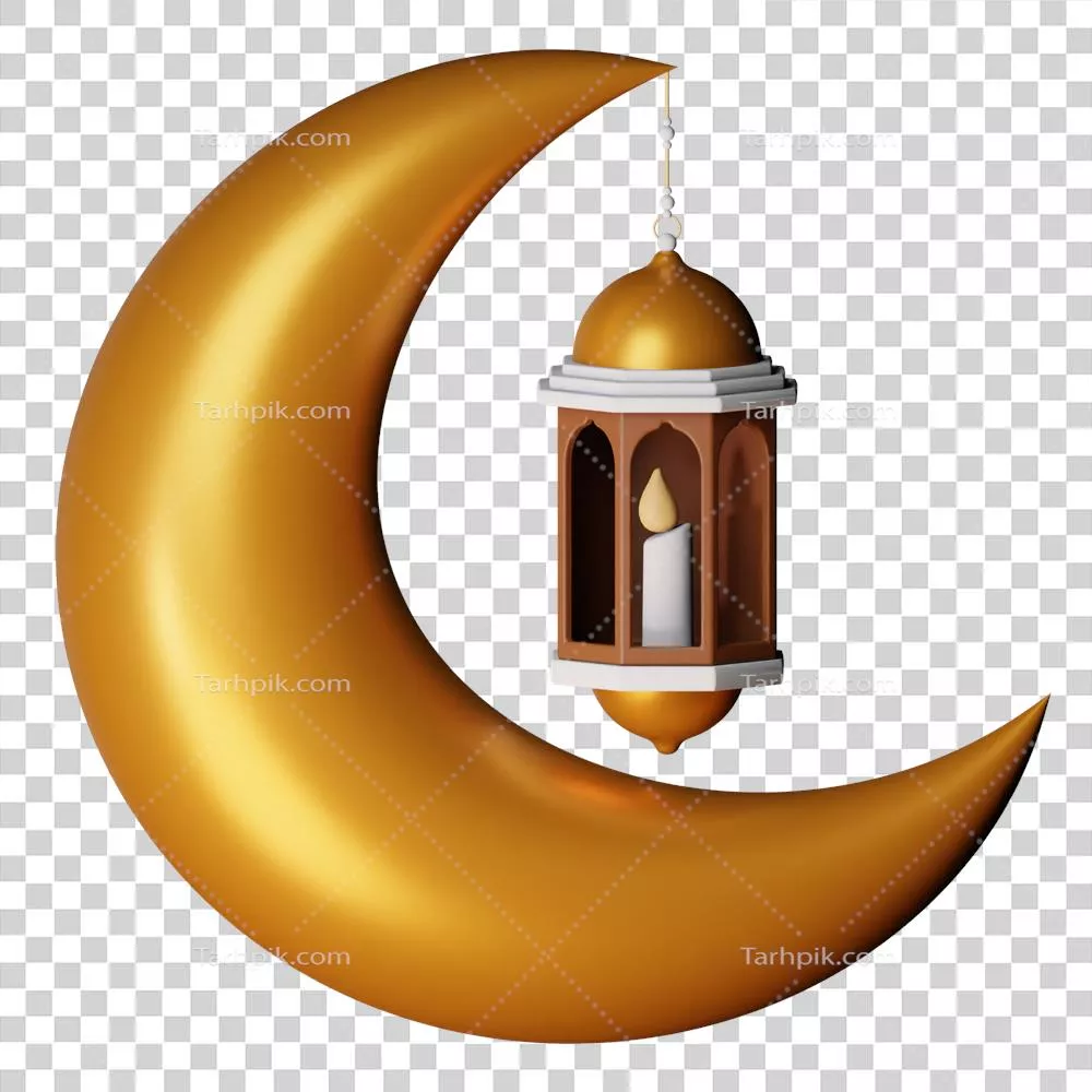 تصویر سازی سه بعدی آیکون فانوس مسلمان با جزئیات زیبا