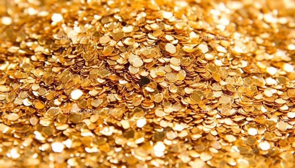 کنفیتی طلایی درخشان، زمینه ای زنده برای جشن های تولد به کمک هوش مصنوعی