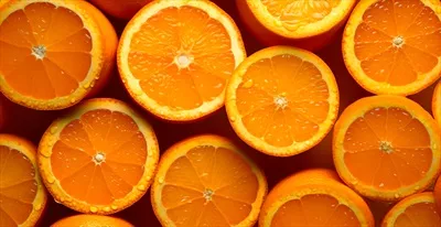 تصویر نزدیک از بافت واقع‌گرایانه و الگوهای دایره‌ای نارنجی برای بنر Tropical 