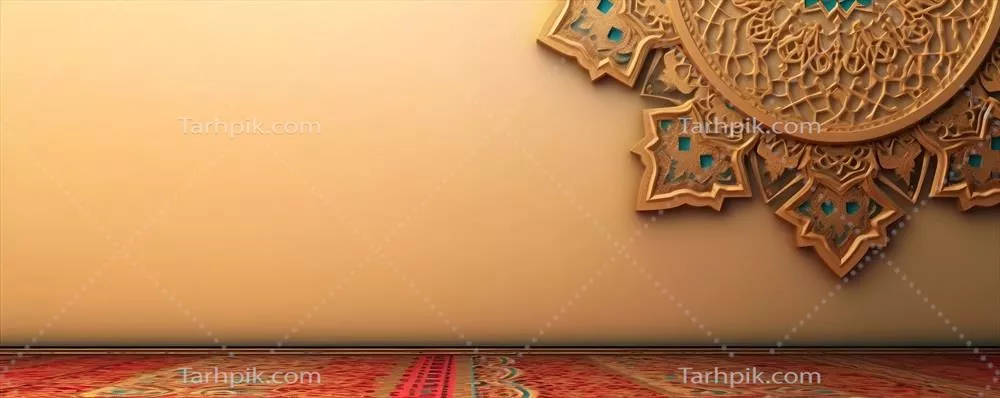 زمینه اسلامی طلایی و جامعۀ رمضانی با الگوی مندالا و تولید هوش مصنوعی