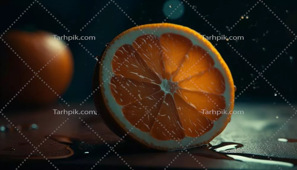 میوههای مرکبات تازه بر روی میز چوبی: طعمی از طبیعت و سلامتی