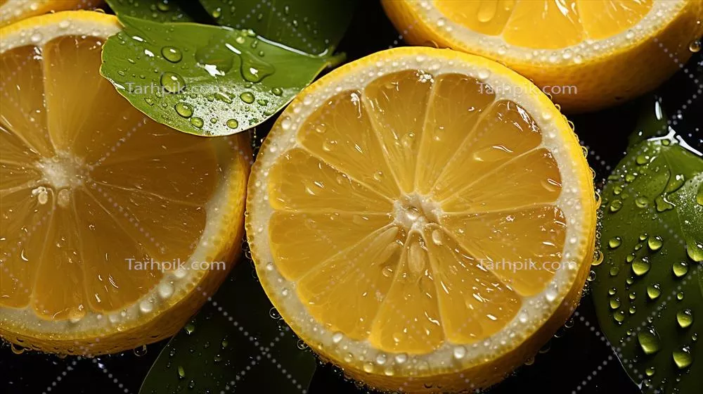 میوههای گرمسیری خوشمزه و آبدار با پسزمینهای جذاب و ای آي مولد