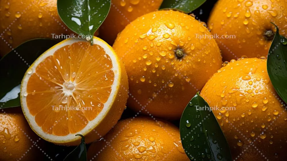 میوه‌های استوایی خوشمزه: پس‌زمینه‌ای آبدار و زیبا با طراحی هوش مصنوعی