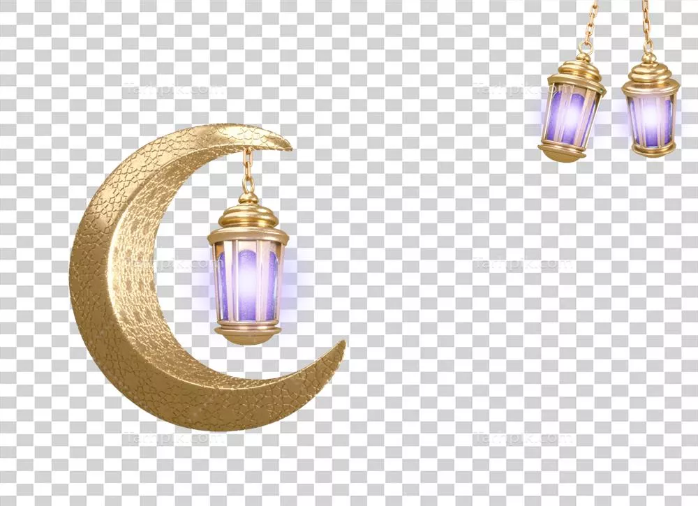طراحی کارت عید مبارک با تصویرسازی سه بعدی برای جشن اسلامی