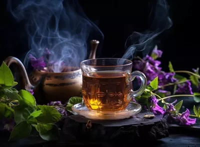 یک فنجان چای دمنوش گرم: آرامش بخش و خوش عطر برای استراحت