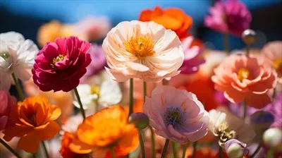پسزمینه گلدار طبیعی در اواخر بهار، نمایی رنگارنگ و نرم از طبیعت