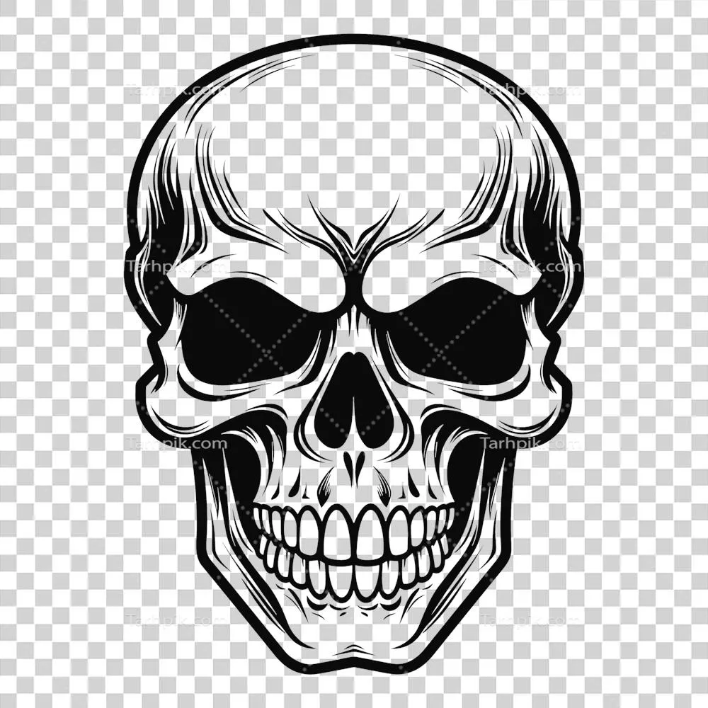 شکل سیاه یک skull زیبا خلق شده توسط هوش مصنوعی نسل جدید
