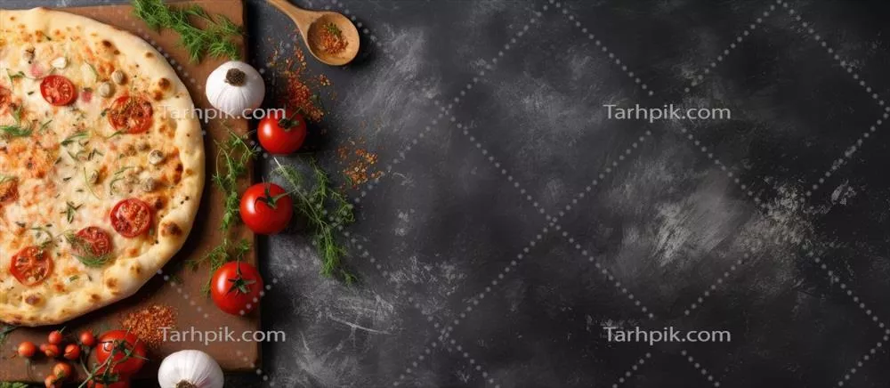 الگوی خلاقانه برای برش پیتزا و نان در پخت خانگی بر روی میز