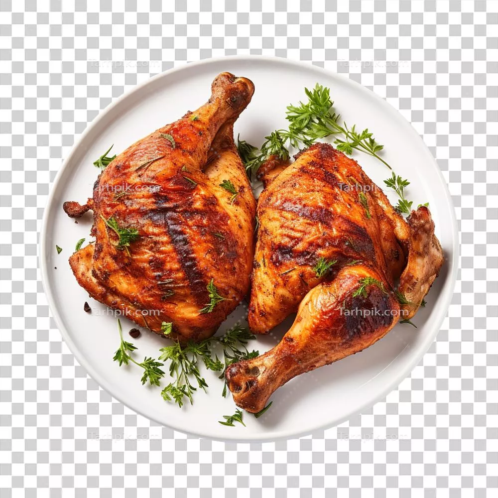 مرغ کبابی خوشمزه و خوش طعم حاصل از هوش مصنوعی تولید شده