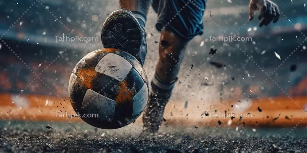 لحظه شگفت انگیز ضربه زدن به توپ فوتبال با کفش از سوی هوش مصنوعی در استادیوم