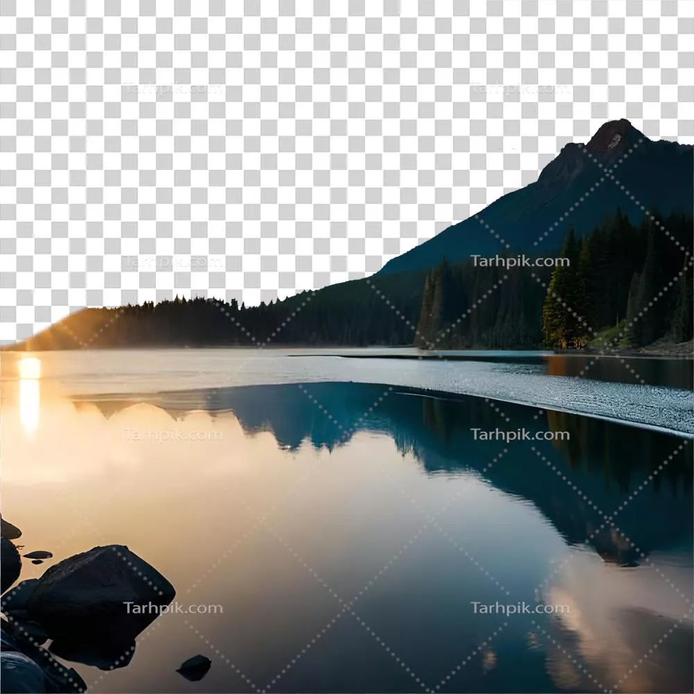 منظر پانوراما از مناظر کوهستانی خیره‌کننده تولید شده با هوش مصنوعی