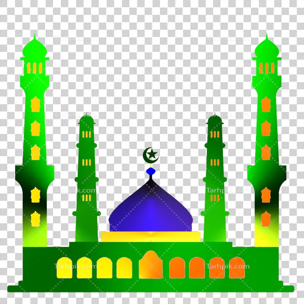 طراحی الگوهای نمادین مساجد برای استفاده در کارت های تبریک مسلمانان