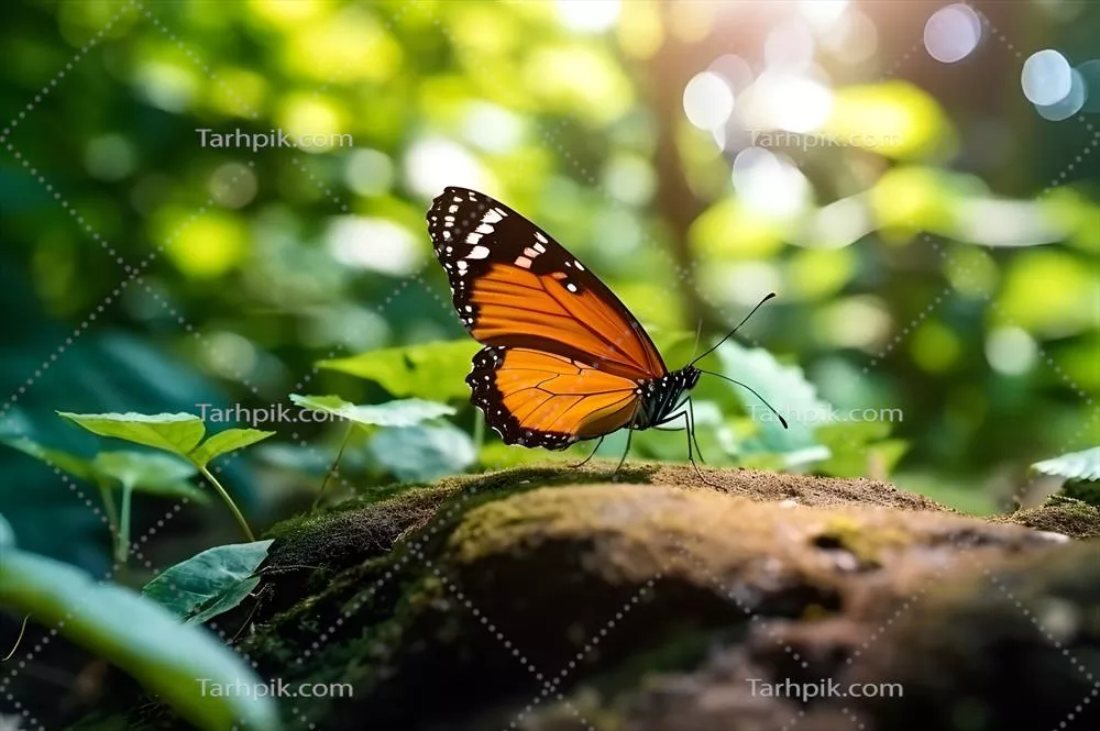 نمای زیبای پروانه در دل طبیعت و زیباییهای آن