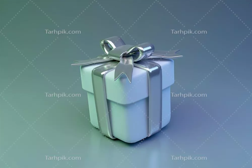 جعبه هدیه بر روی پسزمینه گرادیانت برای جشنواره، کریسمس شادی و سال نو مبارک