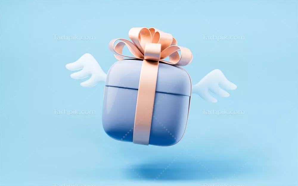 جعبه هدیه با طراحی کارتونی و رندر سه بعدی فوقالعاده جذاب