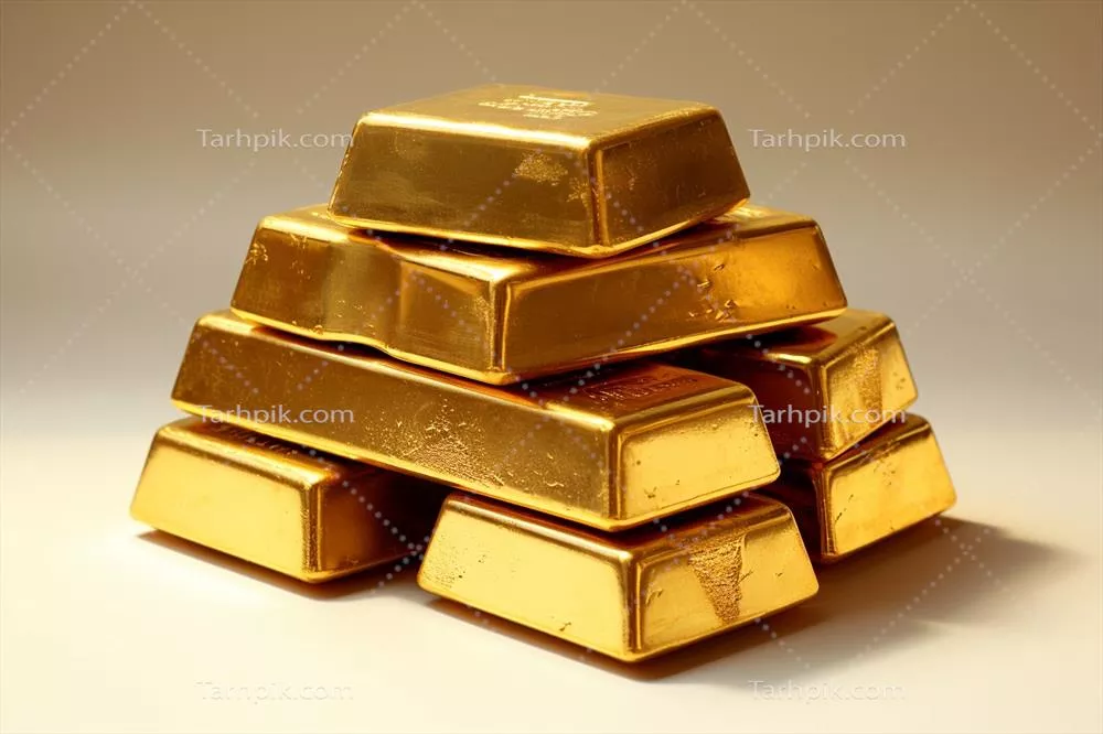 تودهای از سکههای طلایی بر روی پسزمینه چوبی - تولید شده توسط هوش مصنوعی