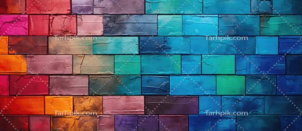 پس‌زمینه نقاشی انتزاعی متنوع برای تبلیغات دیواری با بافت‌های رنگارنگ
