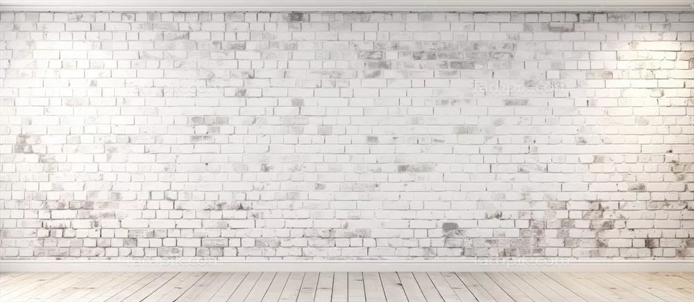 دیوار اداری ساخته شده از آجرهای سفید با طراحی مدرن