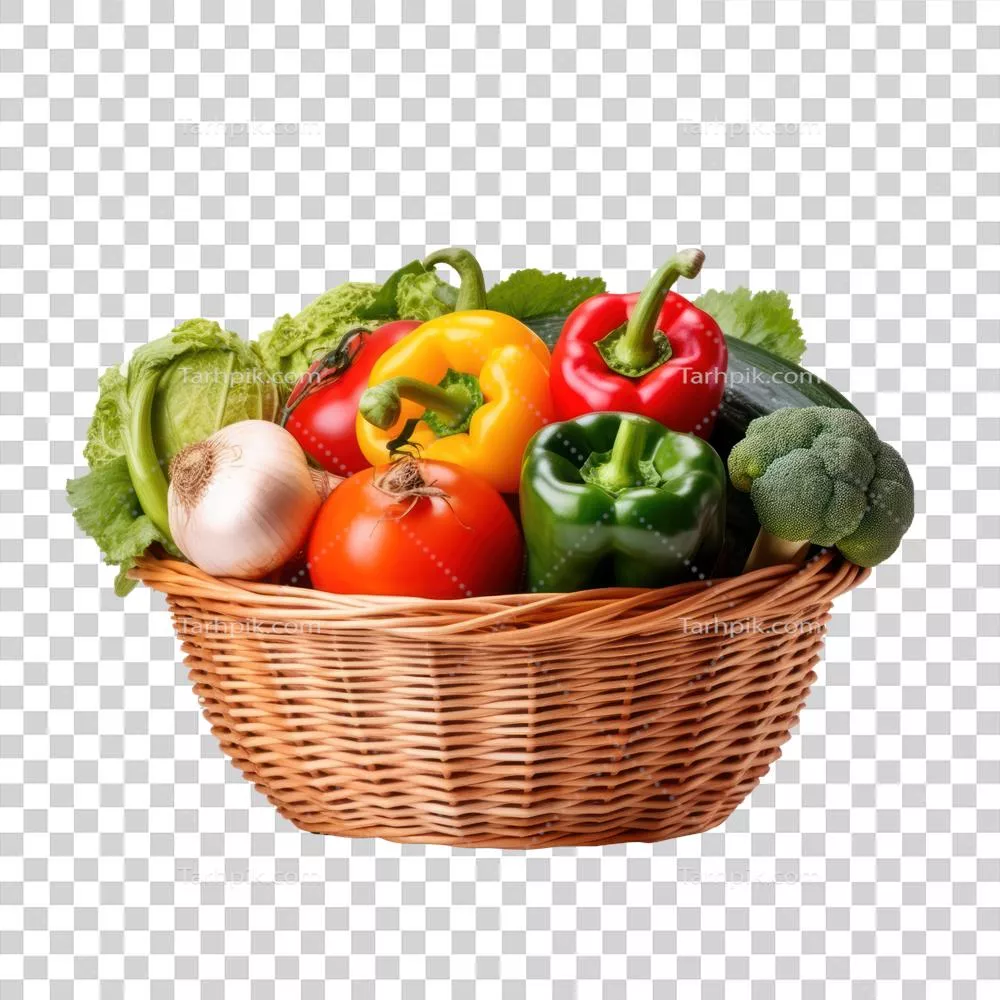 سبزیجات تازه در سبد، محصولی سالم و ارگانیک برای تغذیه بهتر