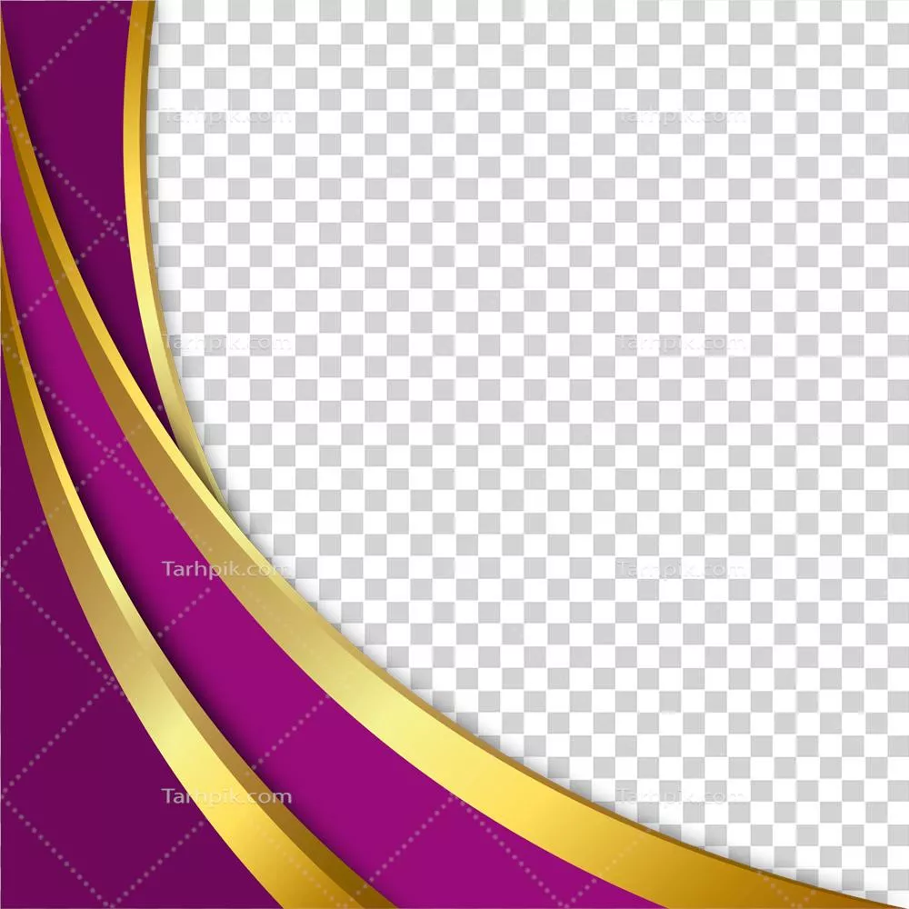 پس‌زمینه فریم شفاف لوکس و با شکوه با مرز طلایی و بنفش