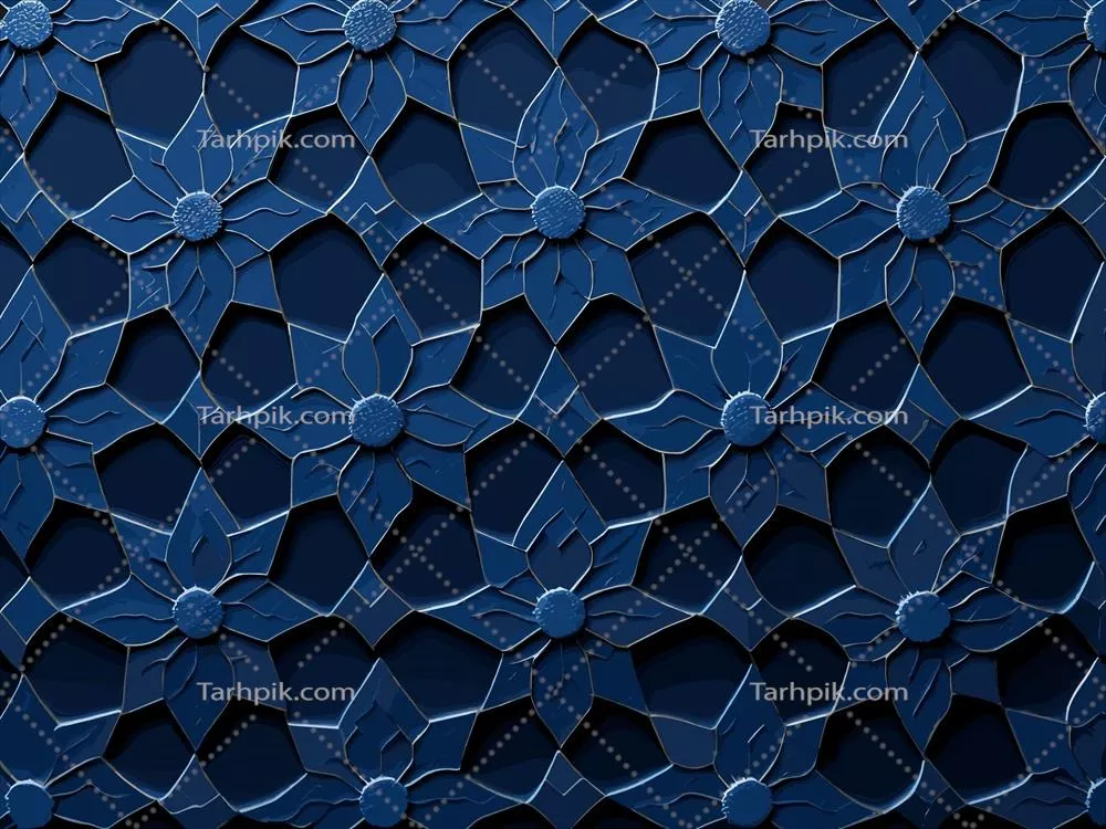 طرح بینقص گلها بر زمینه تاریک - الگوی زیبا و خلاقانه