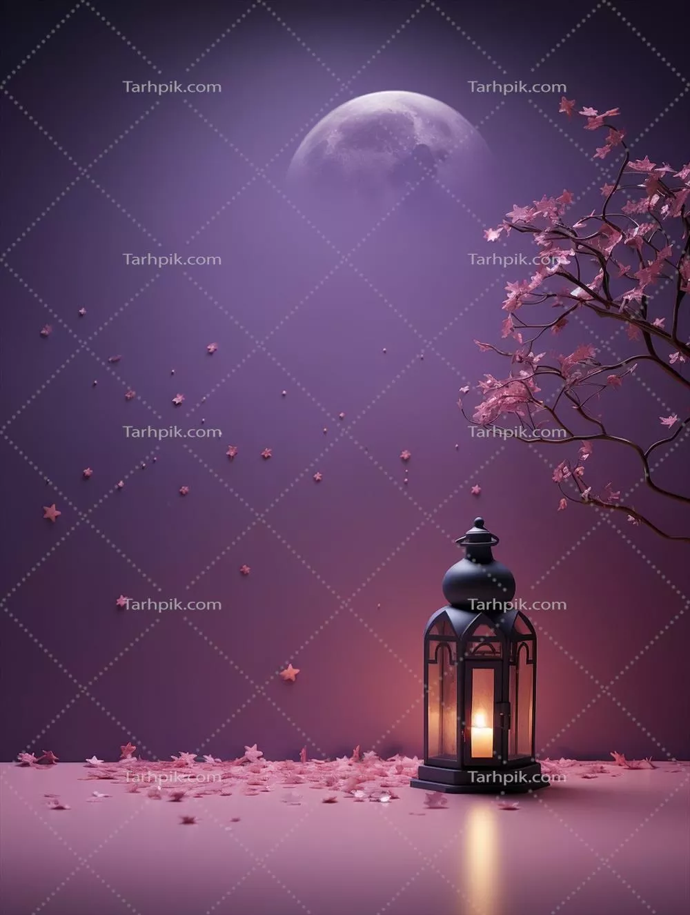 مدل طراحی کارت تبریک رمضان قابل ویرایش با هوش مصنوعی