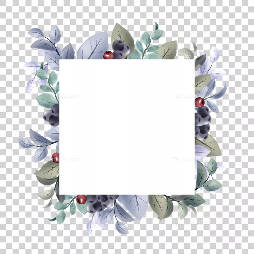 قاب مربعی گلدار با طراحی زمستانی مناسب برای تزئینات داخلی