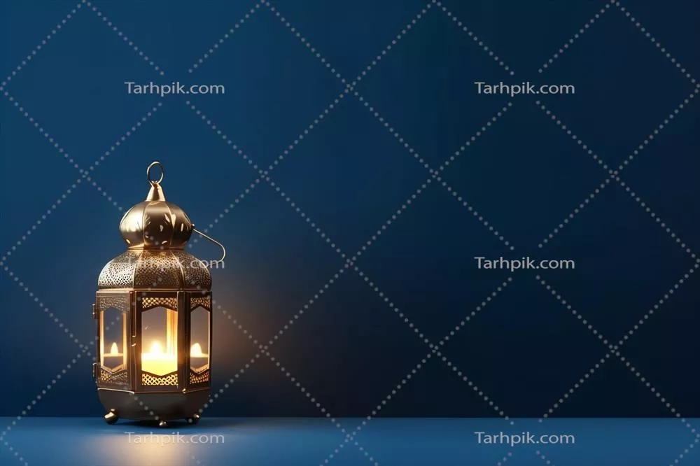 تبریکات عید مبارک و رمضان کریم با فانوس اسلامی و پس‌زمینه عید فطر