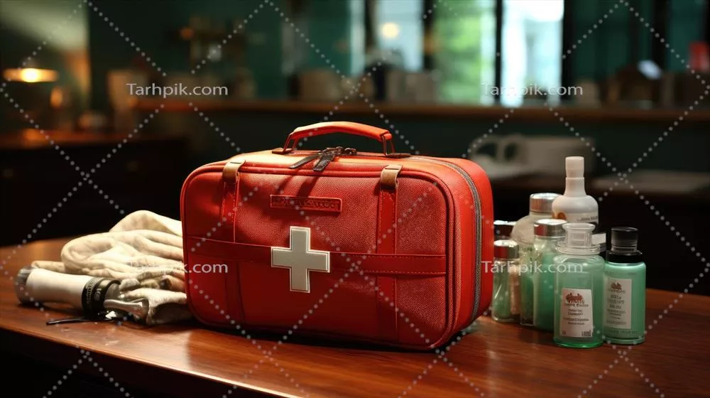 جعبه کمکهای اولیه پزشکی مبتنی بر هوش مصنوعی با داروهایی برای ارائه کمکهای اولیه در موارد آسیب و بیماری