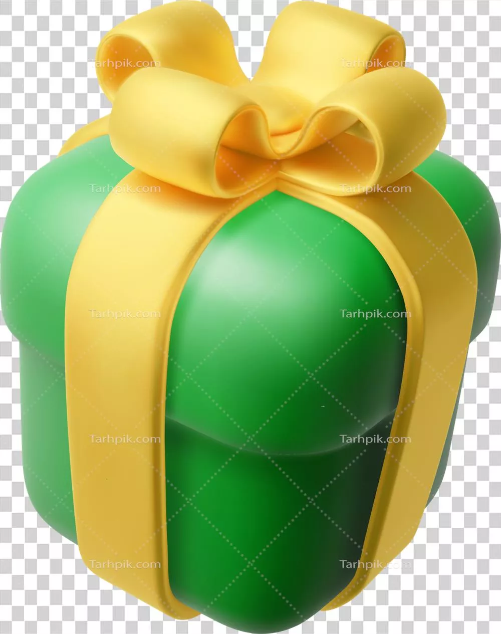 جعبه هدیه سبز سه بعدی با طراحی زیبا و جذاب برای مناسبتهای خاص