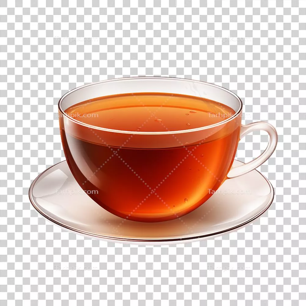 تصویر فنجان چای داغ تولید شده با هوش مصنوعی بر روی پس‌زمینه شفاف