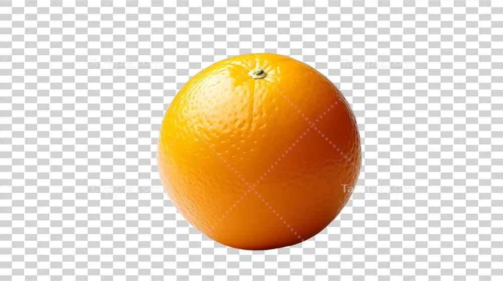 عکس نزدیک از پرتقال تازه و خوشمزه با پسزمینه شفاف