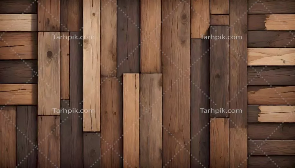 متن پس‌زمینه بافت تخته چوبی قدیمی تولید شده با هوش مصنوعی
