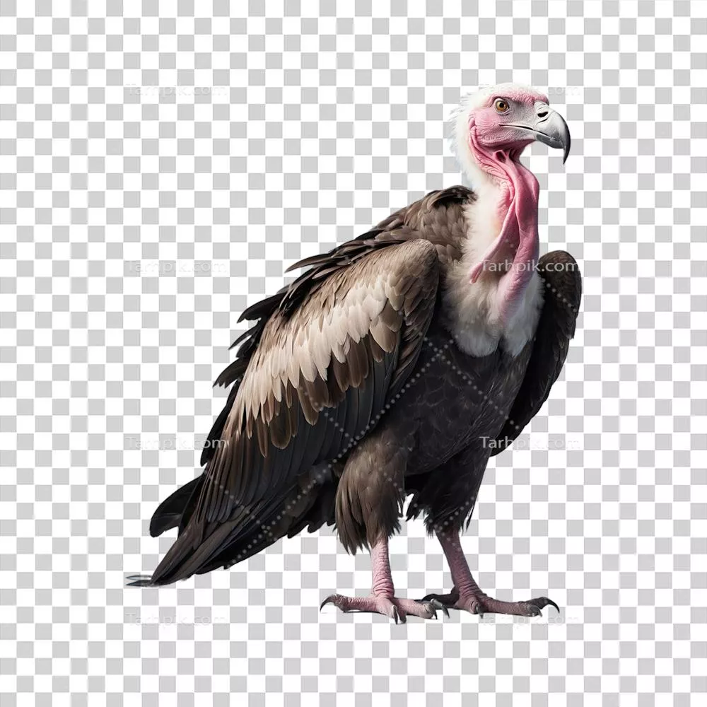 پرنده زغالی تولید شده با هوش مصنوعی روی پس‌زمینه شفاف