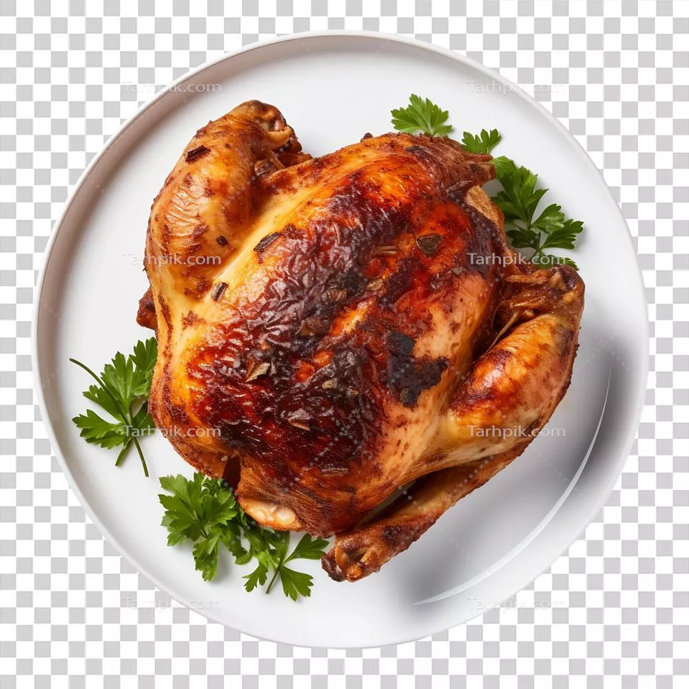 بستیل مرغ لذیذی که با هوش مصنوعی تولید شده و دارای پسزمینه شفاف است