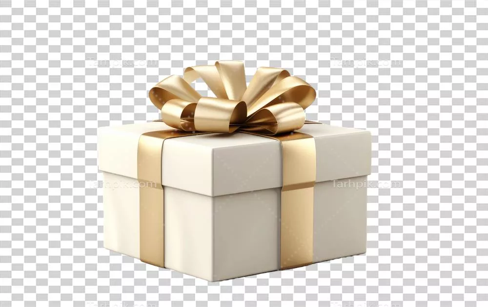 جعبه هدیه الکترونیکی زیبا و طراحی شده با هوش مصنوعی بر روی پس زمینه شفاف