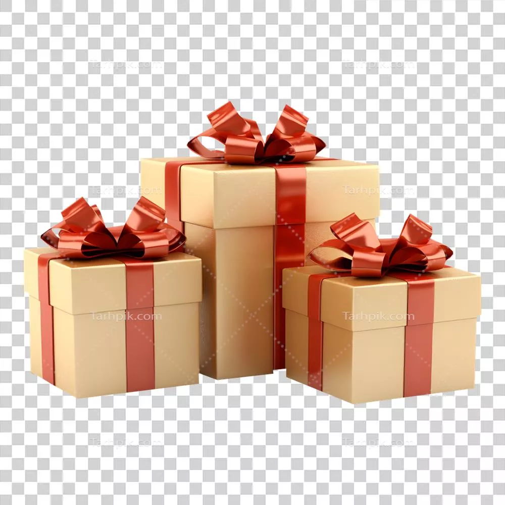 جعبه هدیه تولید شده با هوش مصنوعی بر روی پس زمینه شفاف