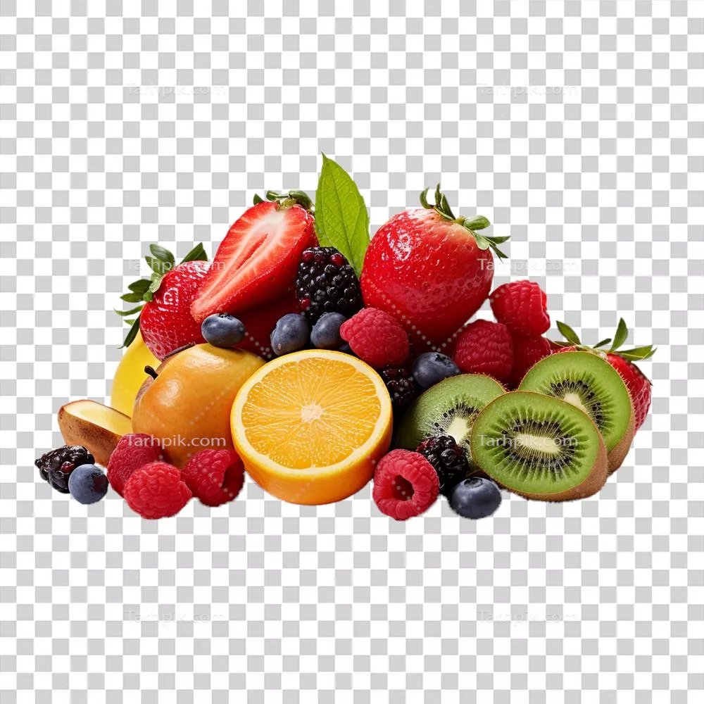ترکیب میوه‌های تازه و رنگارنگ در طرحی زیبا و جذاب