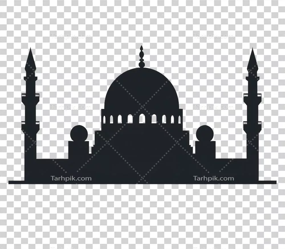 تصویرسازی هوش مصنوعی از سیاهه مسجد با سیاهههای هندسی و زیبا