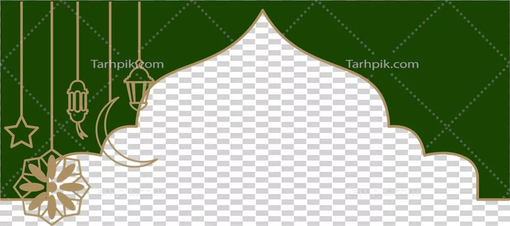 کارت تبریک اسلامی رمضان کریم با دکوراسیون چراغ آویز زیبا