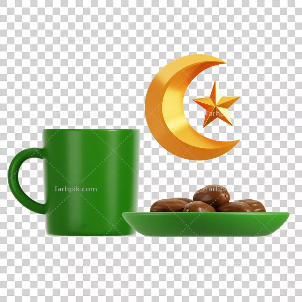 آیکون سه بعدی غذای رمضان: نمادهای زیبای سفره افطار