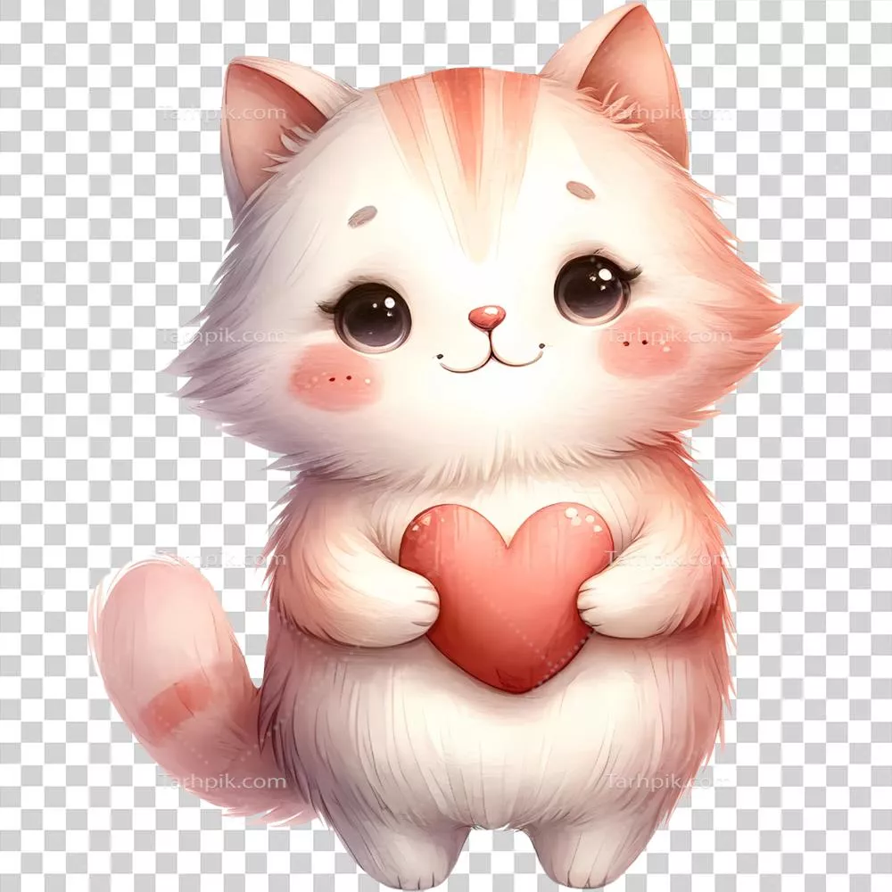 تصویر کلیپ آرت حیوانی با قلب برای روز ولنتاین و عشق