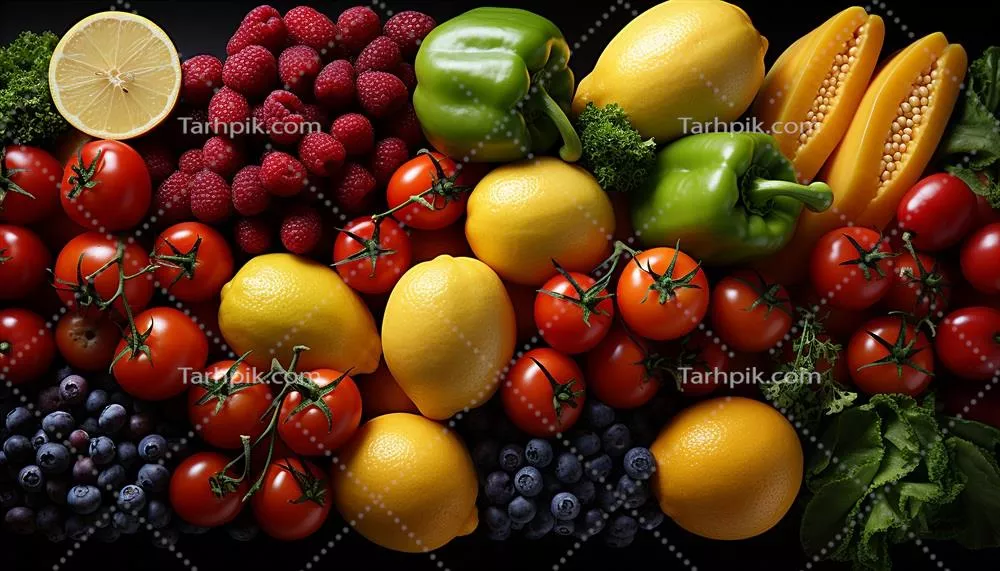 تولید هوش مصنوعی: تازهگی میوهها و سبزیجات ارگانیک برای رژیمهای غذایی سالم