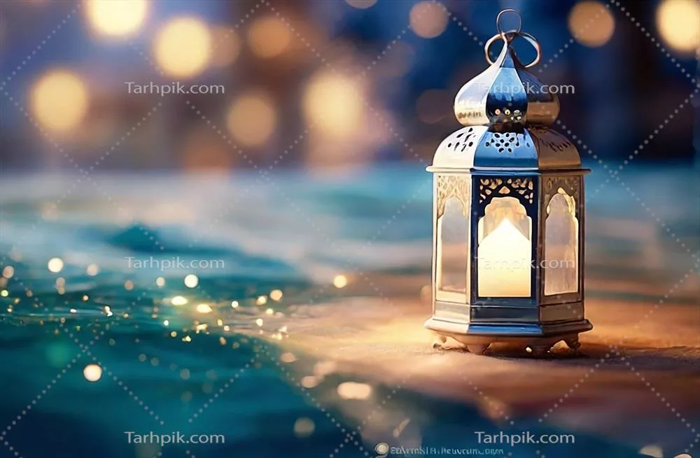 طرح پسزمینه اسلامی با طراحی هوش مصنوعی برای جشن رمضان