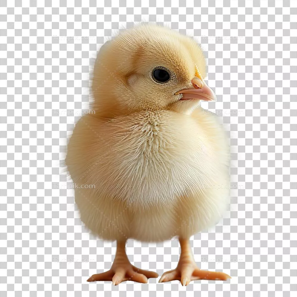 عکس زیبا و جذاب از یک جوجه کوچک طراحی شده با هوش مصنوعی بر روی پسزمینه شفاف
