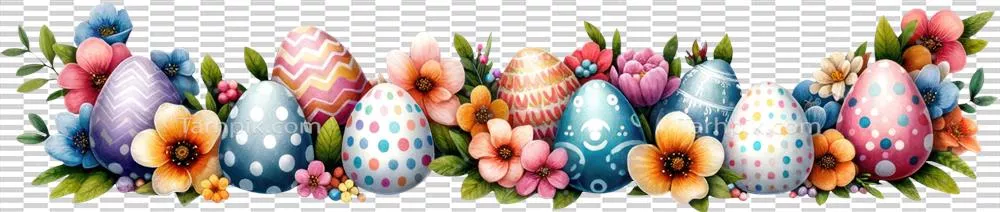 چیدمان جالب تخممرغهای عید پاک و شکوفههای بهاری به صورت هوش مصنوعی