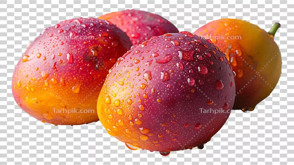 مینگوی تازه و ارگانیک تولید شده با هوش مصنوعی بر روی پسزمینهی شفاف