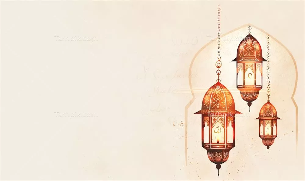 طرح پس‌زمینه متناسب با عید رمضان و عید مبارک در سبک اسلامی و عربی